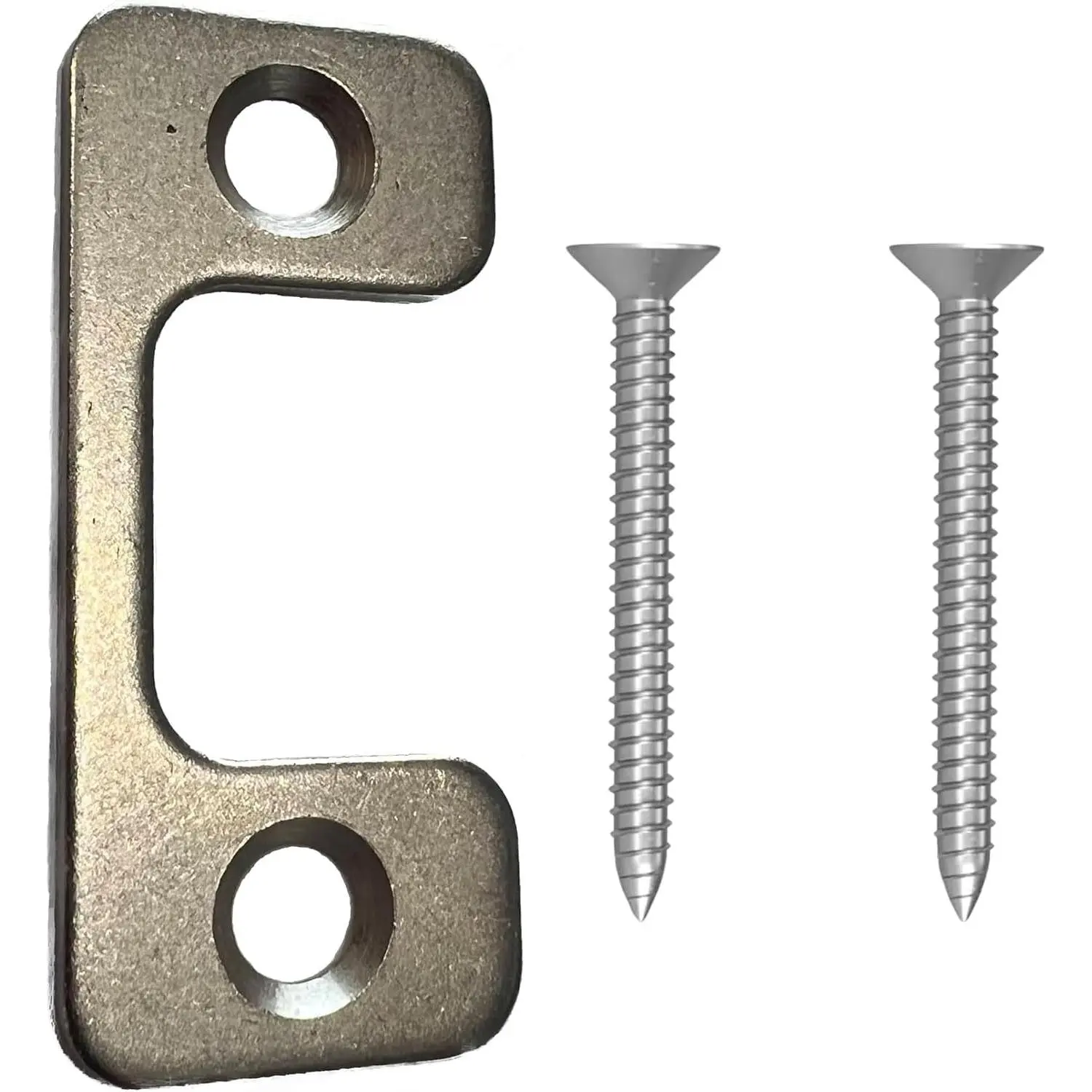 Adjustable Strike Plate for Exterior Doors - Large Hole for Deadbolts and  Locks -  and Rental  Strike Plate -  Lock Every Time - Property Managers Favorite - 1 x 2.25 in