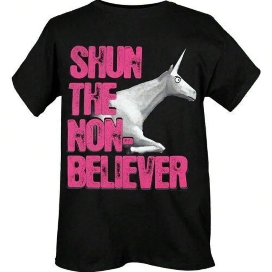 Veenajo 100% Cotton T-Shirt - Charlie The Unicorn Themed T-Shirt, Shun The Nonbeliever