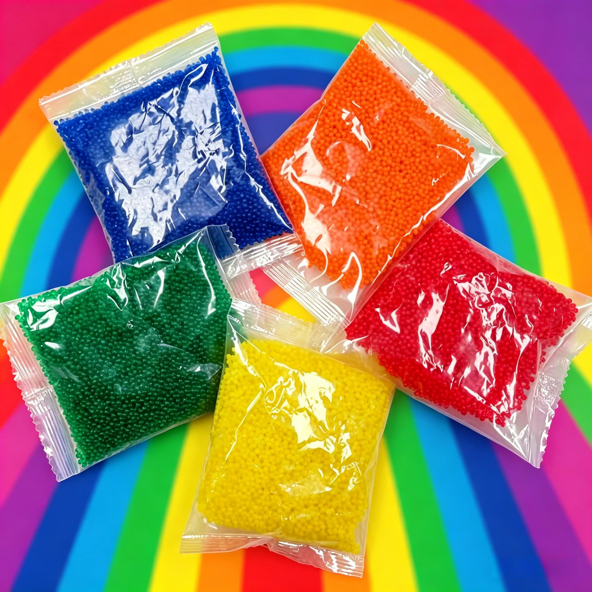 🌈 💖   50000 Rounds 7-8mm Multi-Color Water Gel Balls, 5-Pack Refill Ammo for Outdoor Water Games, Soft Water-Based Beads for Outdoor Team Play & Water Sports Activities, Ages 14+