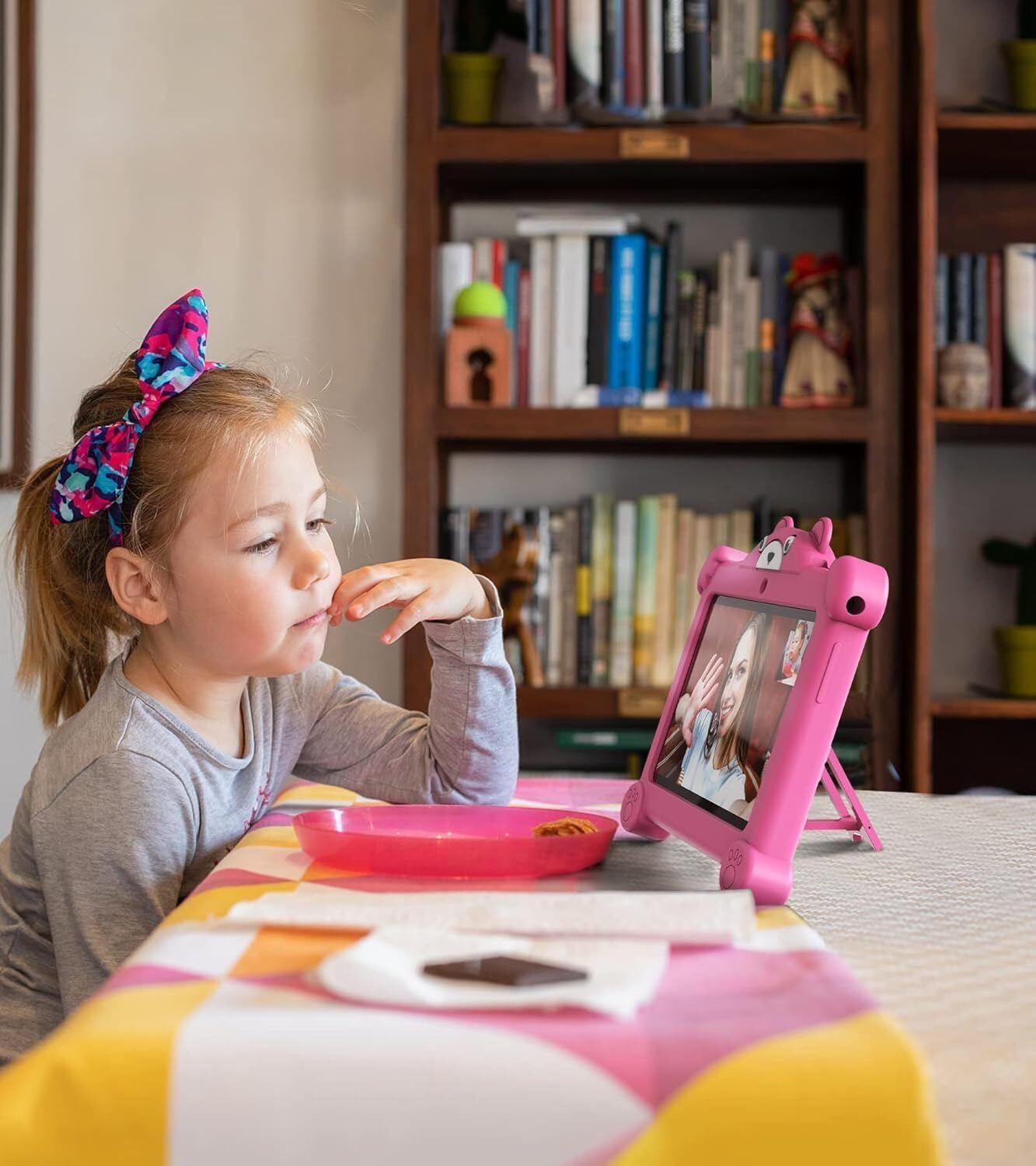 7 Inch Android Kids Tablet 16GB with Case for Ages 3-8 Pre-installed Education Games Kids Software Parental Controls WiFi Dual Camera