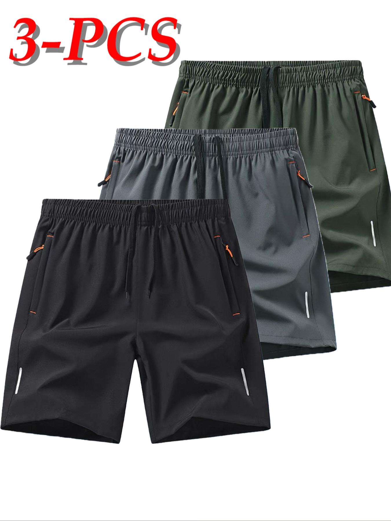 Men's Reflective Stripe Zipper Pocket Shorts, Regular Fit Casual Breathable Comfortable Shorts for Summer, Men's Bottoms for Daily Wear, Streetwear Sports Shorts