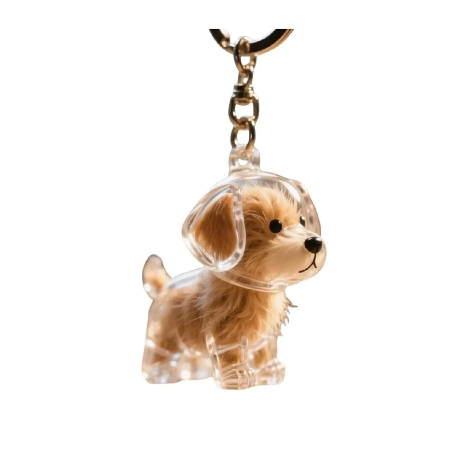 Dog Hair Collector Keychain Charm Memorial Storage Box, Transparent Bottle for Pet Hairs Keychain, Pets Fur Keepsake Keyring for Collecting Hair, Portable Pet Memory Capsule