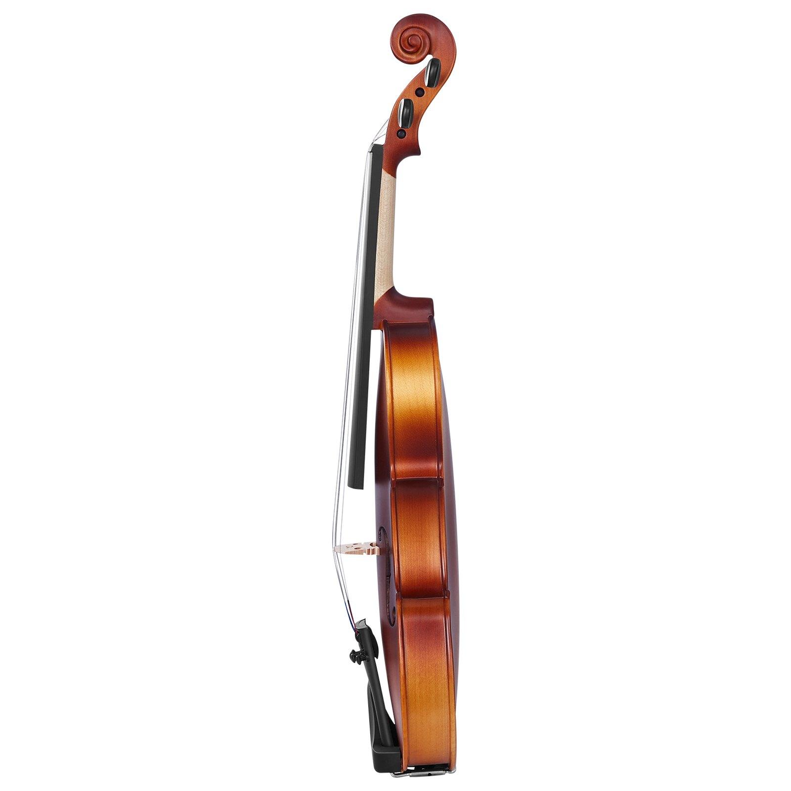 VEVOR Violin 1/4 Size for Adults, Violin Fiddle Set for Beginners Student with Hard Case, Rosin, Bow, Shoulder Rest,Bridge,Tuner and Extra Strings,Solidwood Professional Musical Instruments (Brown)