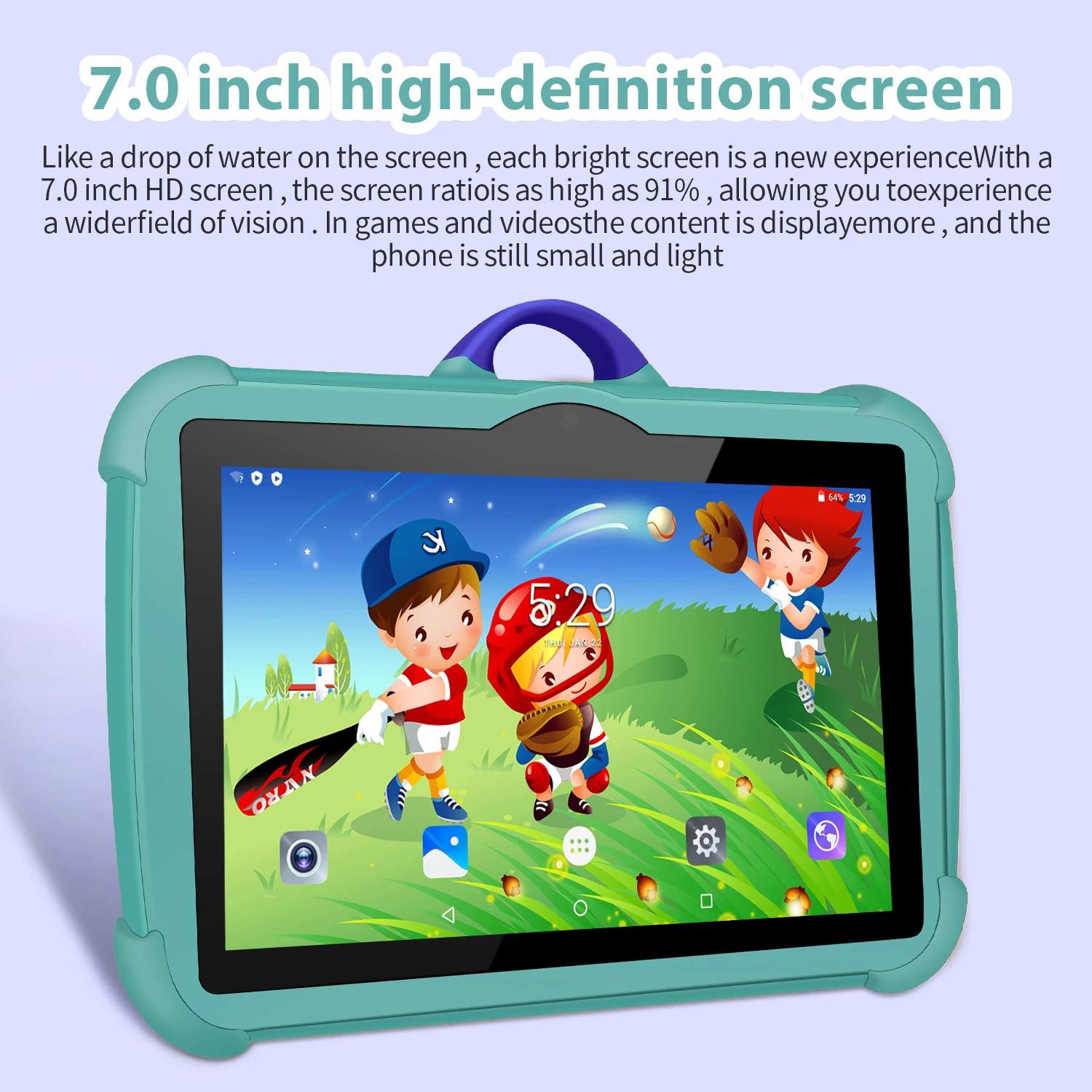 7-Inch Kids Tablet with Android 13 - Quad Core 4GB RAM 64GB Storage, Educational Learning Device with Parental Control & Child-Friendly Design tablet educativa
