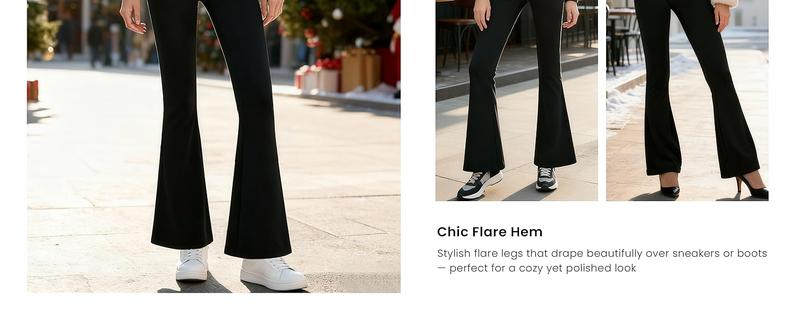 Sunzel No Front Seam High Waist Flare Leggings Crossover Yoga Pants 80% Nylon 20% Spandex Gym Tights for Women