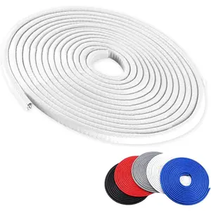 Door  Guards, 16Ft Rubber Seal  Door  Trim, U Shape Door  Protector Guard,  Weather Proofing Automotive Door  Molding, Protection for   (White)