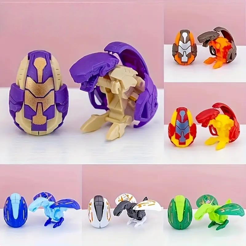 10 Pcs Dinosaur Egg Toys Set, Capsule Kit, Transformable & Twisted Design, Perfect Birthday Party Favors, Classroom Prizes, Christmas Gifts (random), Random Surprise Set, Colorful
