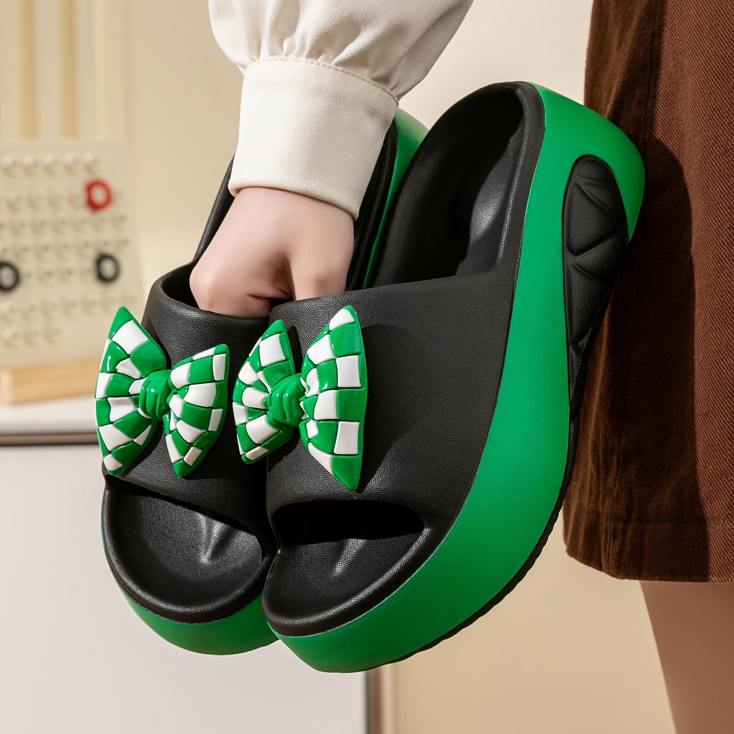 [Women's Wedge Sandals] HBM919 Women's Thick-Soled High Heel Sandals - Non-Slip Platform, Versatile Solid Color EVA Wedge Sandals for Summer, Women Shoes