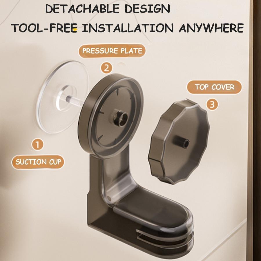 [JULIANG]Suction Cup Towel Rack for Bathroom No Hole Installation Stretchable Towel Rod Space Saving Bath Towel Organizer Practical Suction Space Saving Design Multipurpose Usage Gift Ready Durability Assurance