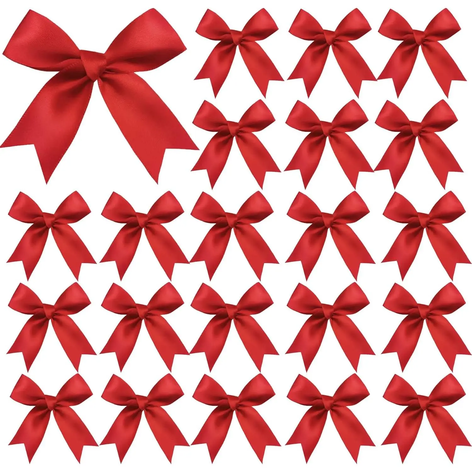 100 count  Wrap Bows  Satin Ribbon Bows 3.3 Inch Craft Bows for  Wrapping DIY  Bags Holiday Gifts Bag Party Decorations, Wedding Decor Christmas Birthday Presents