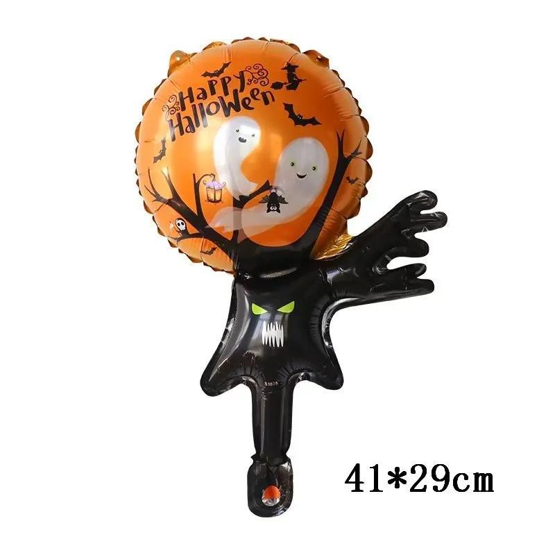 25Pcs Mini Halloween Pumpkin Ghost Foil Balloons Bat Skull Pumpkin Air Globos Kids Toys Horror Halloween Night Party Decorations