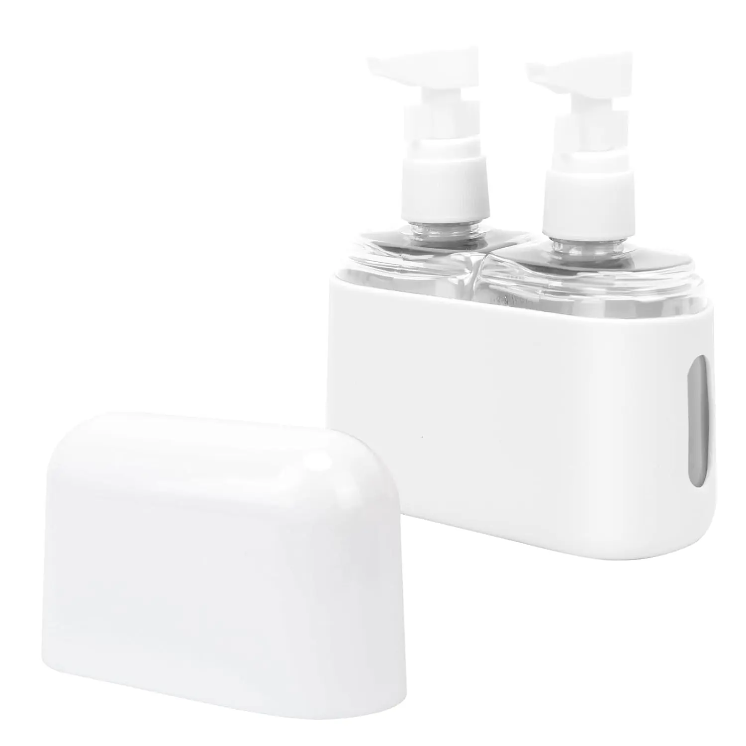 Travel Bottles - Leak Proof Refillable TSA Approved Travel Size Toiletries, 2 in 1 Liquid Bottles Containers with Labels and Funnel Airplane Accessories Kits for Lotion Liquid (Grey)