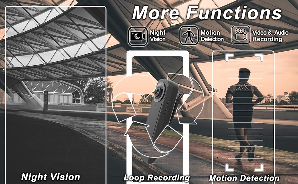 Mini Body Camera with Audio & Video Recording - Small POV Cam 1080P with 64G Card - Wearable Personal Portable Cameras Recorder DV - Night Version Camcorder for Security Work Records Guard Traveling Mini Body Camera with Audio & Video Recording - Small POV Cam 1080P with 64G Card - Wearable Personal Portable Cameras Recorder DV - Night Version Camcorder for Security Work Records Guard Traveling