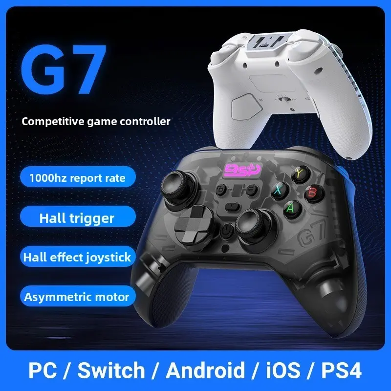Ps4 Game Controller, 1000hz Refresh Rate, Bluetooth-compatible Dual Hall, Asymmetric Vibration Motor, Six-Axis Motion, Macro Programming, Zero Drift