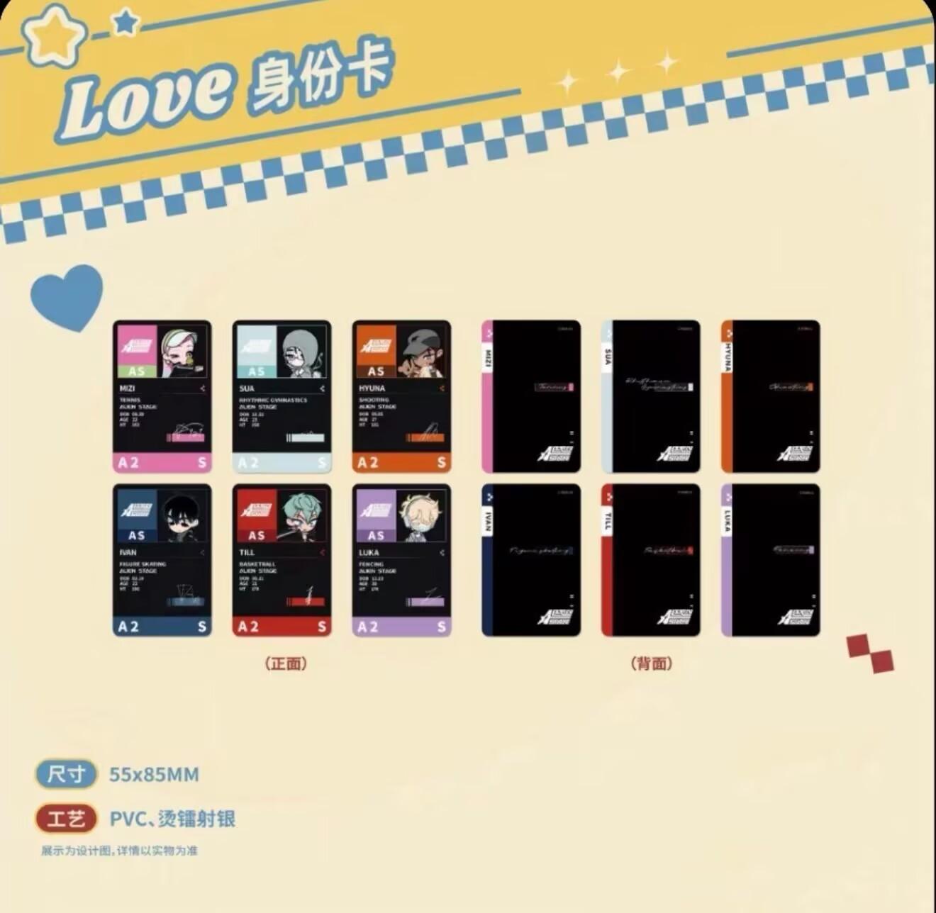 New Genuine Alien Stage Blind Box Alien Stage Badge Blind Box Pin 3rd Anniversary Mizi Till Luka Sua Acrylic Stand Gift Toy