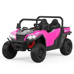 24V Electric Ride-On Dump Truck for Kids, Remote Control Electric Ride-On Tractor Car – Electric Dump Bed, Extra Shovel, Music Player, Key Start – Safe and Fun Gift for Children