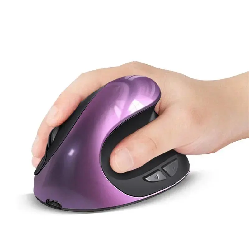 BTS-908 Hot Selling Rechargeable Vertical Mice rgb Ergonomic Wireless gaming Mouse 2.4G USB Receiver 1600 Adjustable DPI 6 Buttons Mouse