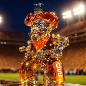 Rugby star team Oklahoma State University Cowboys team emblem totem lucky ornament wine bottle