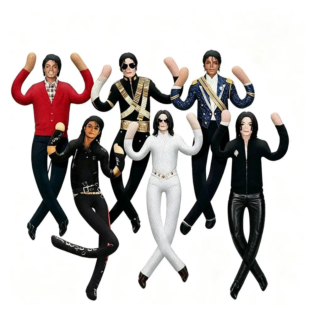 New Style  Michael Jackson Cosplay Prop Doll Plush Stuffed Figure Dolls Room Decoration Abstract Joint Mobility Props Gift