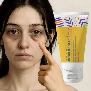 Kojic Acid and Glutathione Eye Cream, containing hyaluronic acid and retinol, for dark circles, eye bags, and under-eye dullness—apply consistently—non-greasy, suitable for both men and women—moisturizing eye cream, for day and night use—80g