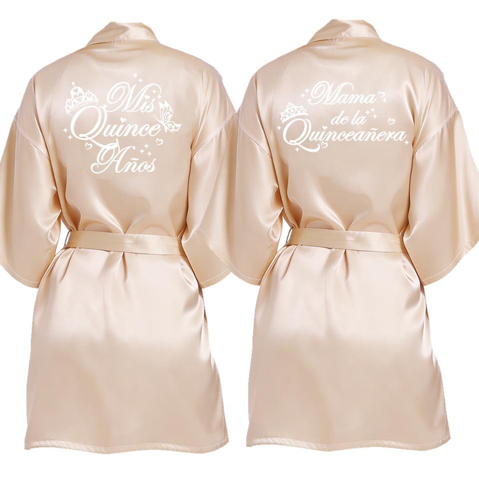 2 Pcs Elegant Quinceañera Celebration Gown Mis Quince Años Robe Girls 15th Anniversary Bathrobe for Birthday Party