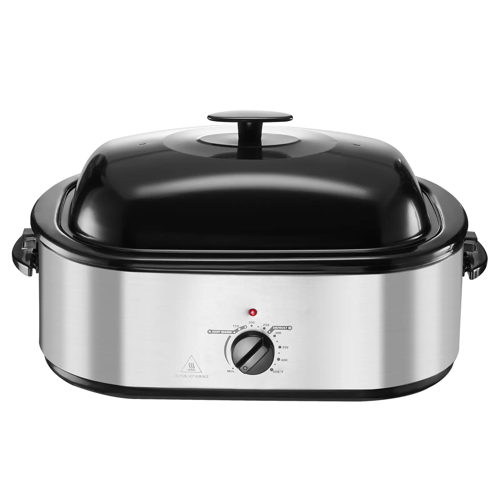 Roaster Oven, 22QT Electric Roasting Pan, 150-450℉ Adjustable Temperature Multifunctional Electric Roaster Oven with Self-Basting Lid, Defrost & Warm Function for Holiday Meal, Fits 26lb Turkey