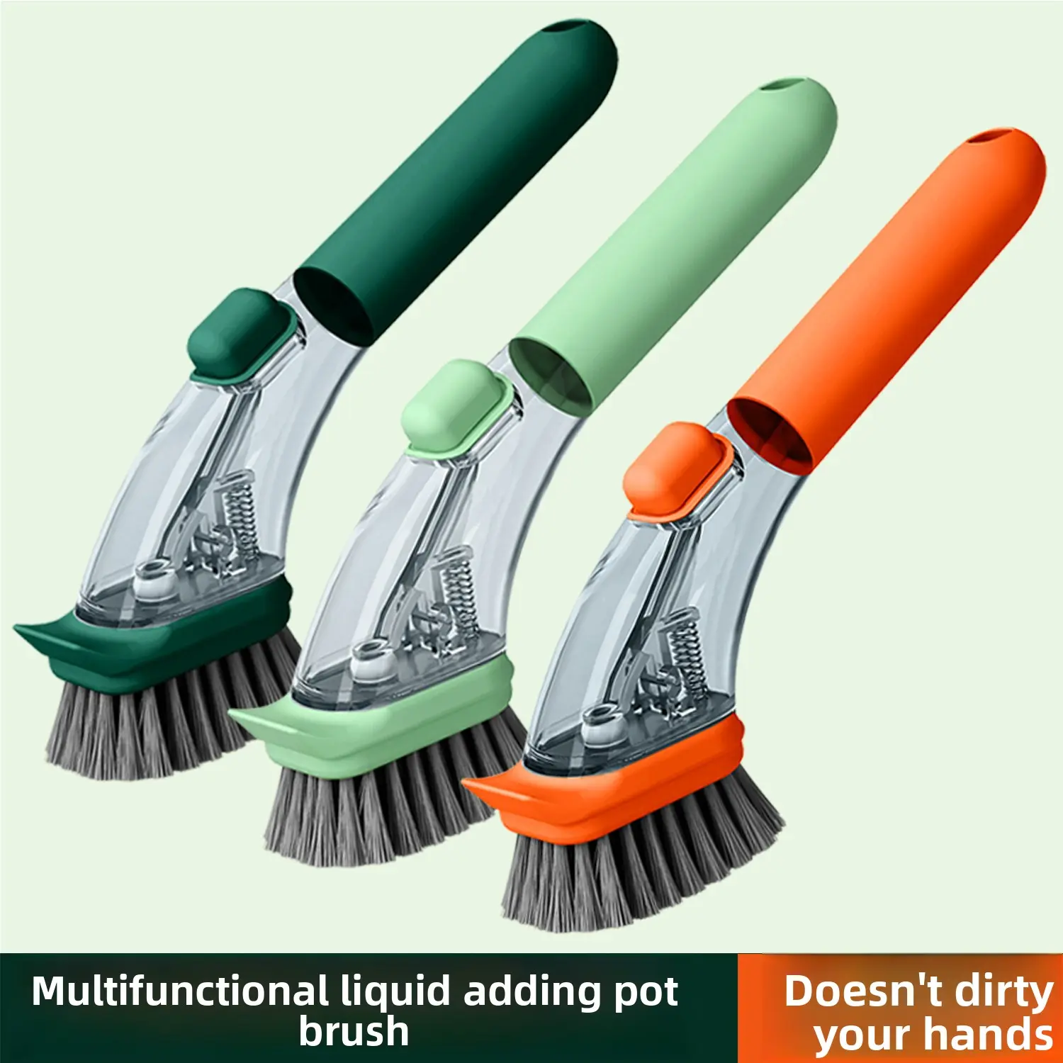 Pot scrubber brush for kitchen use, non-damaging to pots, long-handled sisal and coconut palm cleaning brush, broom, pot cleaning tool