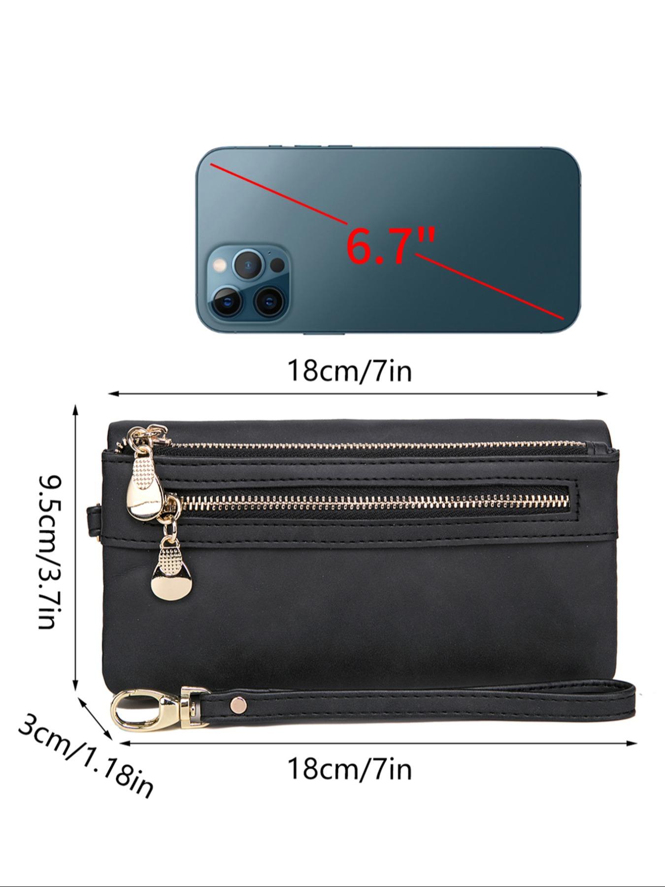 Women's Solid Color Long Large Capacity Zipper Wallet with Card Slot, Casual Trendy Versatile High-quality Daily Wallet, Girl Fashionable Shopping Wallet, Purse, Ladies Wallet, Durable Fashion Wallet, Zipper Card Holder