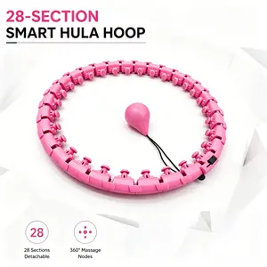 Weighted Hula Infinity Fitness Hoop for Adult Weight Loss, 2 in 1 Smart Workout, 28 Detachable Knots, Ideal for Women and Beginners