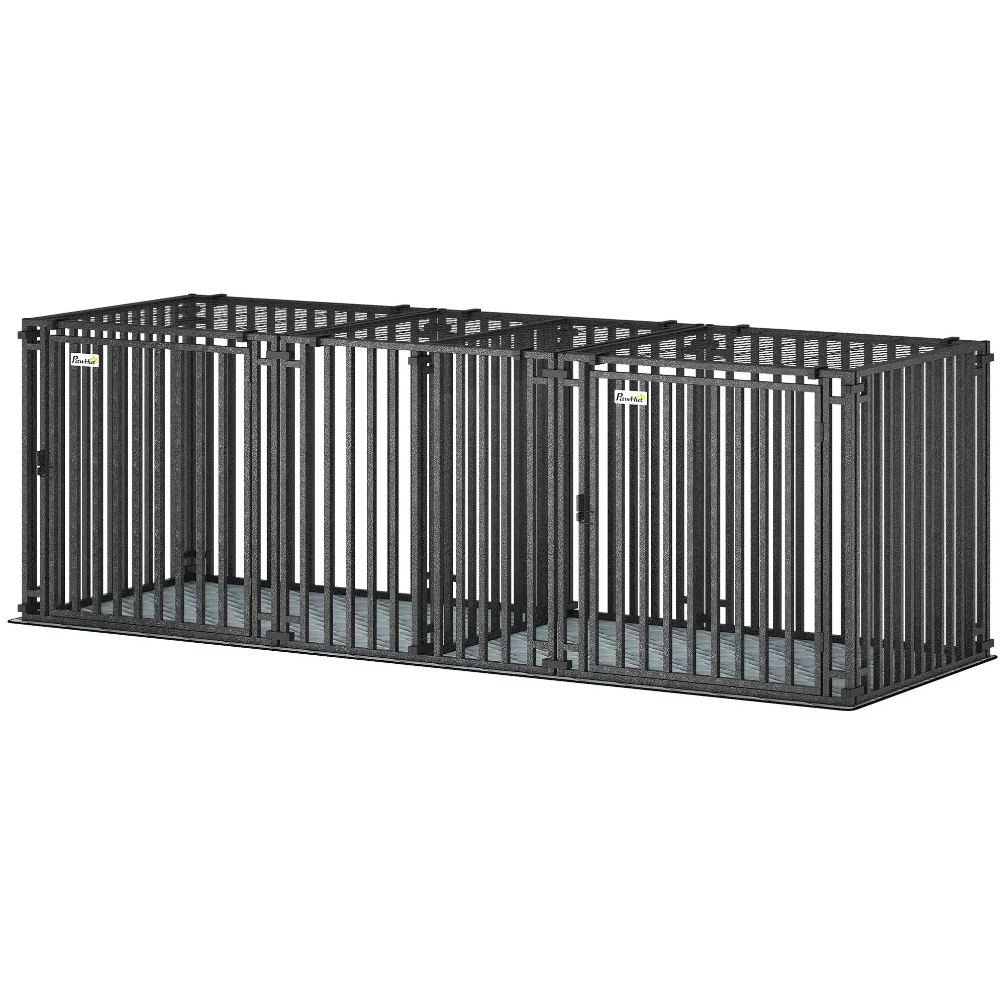 83"L Heavy Duty Dog Crate, Extra Large Dog Kennel with Divider and Mat for Large Breeds, Modular Puppy Playpen