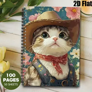 1 Spiral Coil Notebook 5.7x8.26 Inch, High-Quality Lined Pages, Durable Binding, Farmhouse Journal for Gardening Notes, Countryside Adventure Log, Travel Diary, Perfect Gift for Nature Lovers on Thanksgiving, Christmas, Birthday [2D] Flat