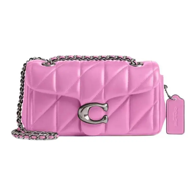 Coach Tabby 20 Small Crossbody Bag for Women in Pink Nappa Leather with Signature Logo