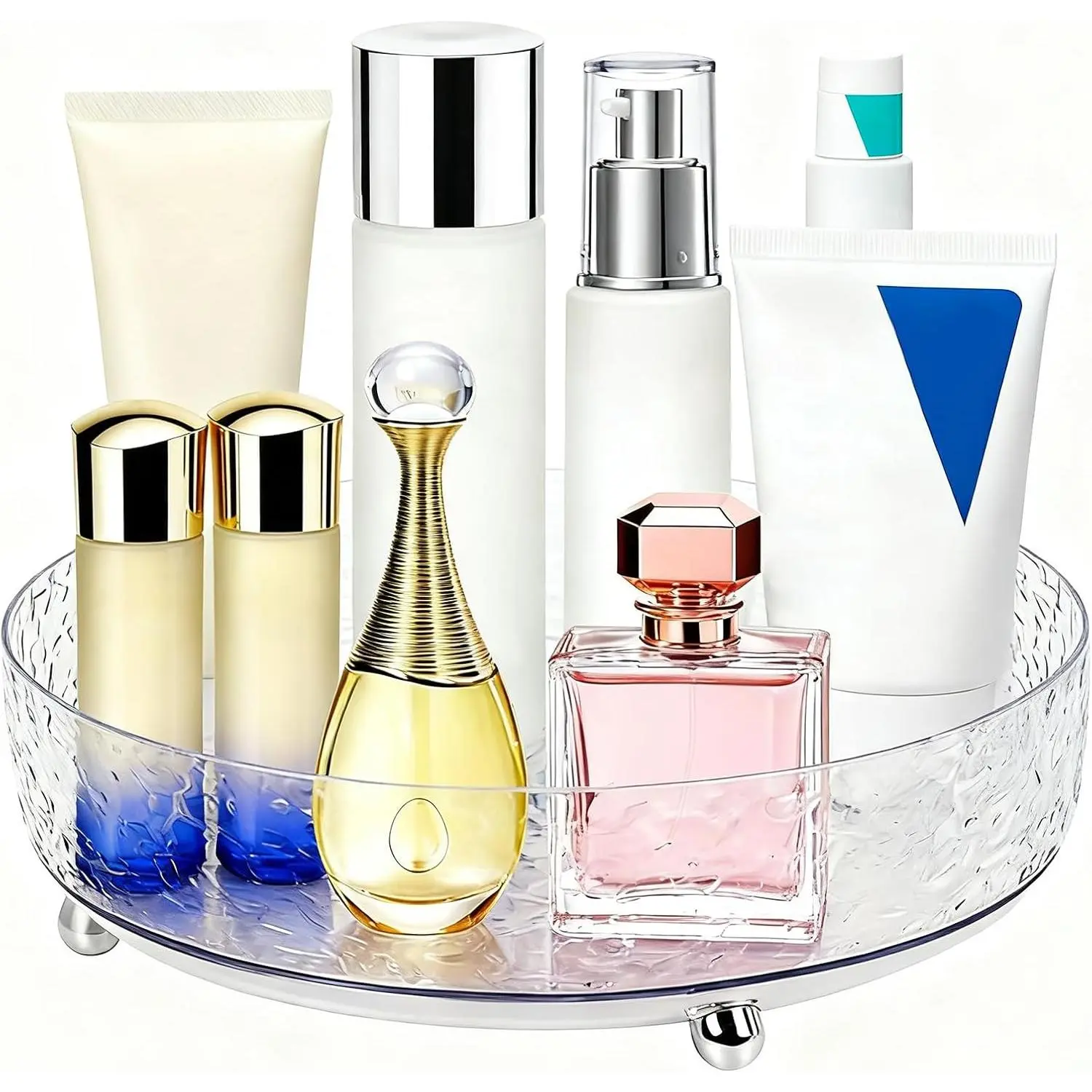 360? Rotating Makeup Organizer, 11" Clear Perfume Organizer Turntable Lazy Susan for , Pantry, Bathroom Counter, Cabinet, Spinning  Storage Holder for Skincare, Perfume,