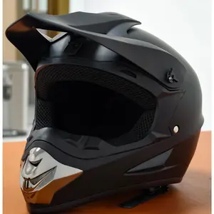 DOT Certified Full Face Motocross Helmet 4-in-1 Black Kit for Men - Trail Ride, Breathable ABS Shell, Dust Goggles x1, Face Shield, Gloves, Complete Cycling Accessories, ATV Off Road Gear