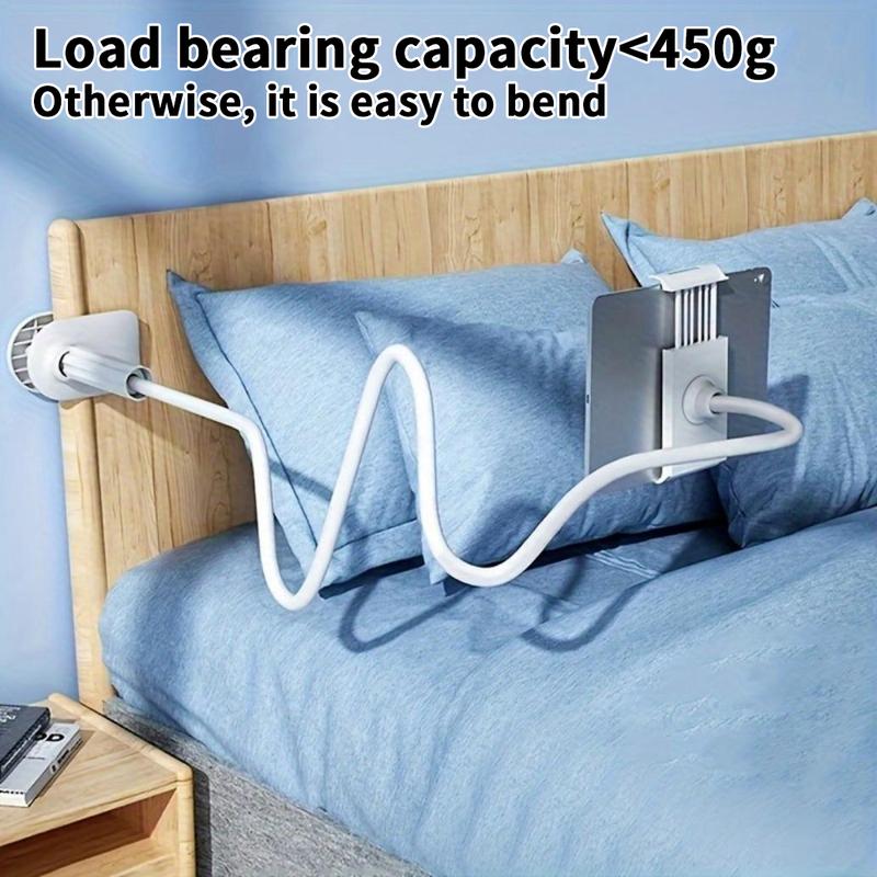360-Degree Rotating Tablet & Phone Stand, Adjustable Bedside Mount with Flexible Spiral Base, Perfect Bedside Companion for Tablets and Smartphones, Tablet Holder