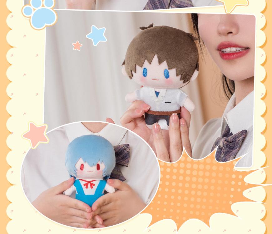 15cm NEON GENESIS EVANGELION Kawaii Figure EVA Plush Doll Rei Ayanami Asuka Anime Peripheral Bag Pendant Collection Model Toys