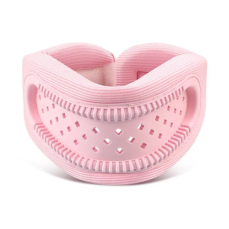 Unisex Adjustable Anti-Bow Cervical Spine Neck Support Brace with Neck Tilt Orthotics, Breathable Moisture-Wicking Fabric, Foam Core, Hook & Loop Closure, Ergonomic Curved Design - Sports Protective Gear, Posture Correction Aid for Office Use