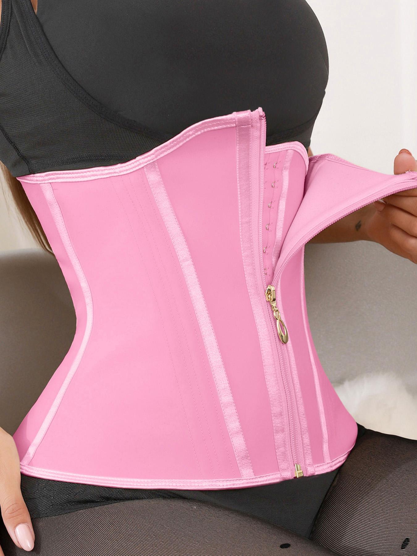 Women's Solid Zipper Front Waist Trainer, High Stretch Tummy Control Shaper, Tummy Tuck Shaper for Postpartum Recovery, High Waisted Shapewear, High Compression Shapewear, Women's Shapewear for Daily Wear, High Waist Shaping, Shapewear Body Sculpting
