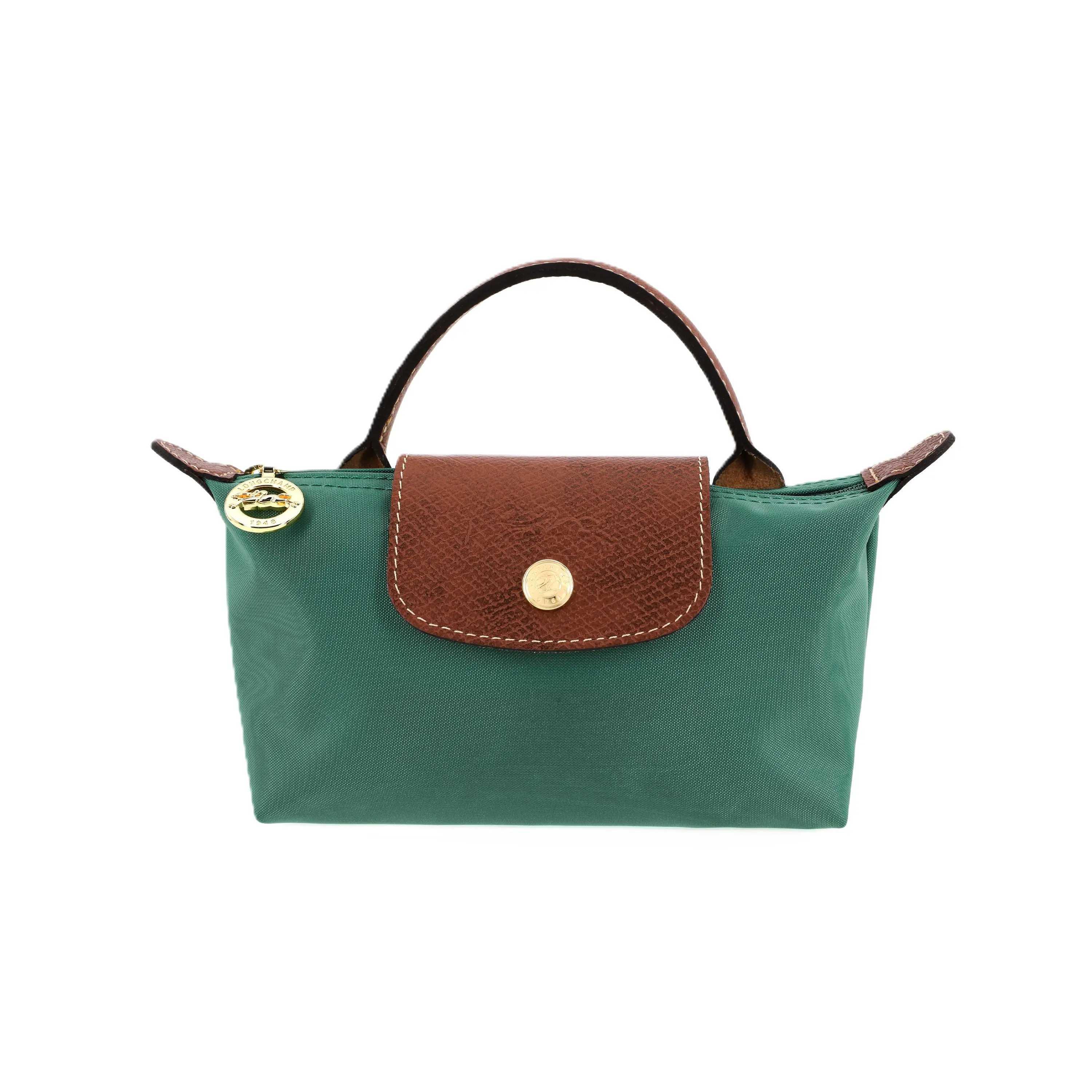 Longchamp Le Pliage 17 Mini Handbag for Women – Canvas Foldable Tote in Sage Green