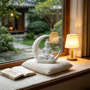 Buddha Statue for Meditation, Seated Buddha Sculpture, Spiritual Home Decor, Religious Home Decor, Feng Shui Ornament, Ideal Gift for Yoga Lovers