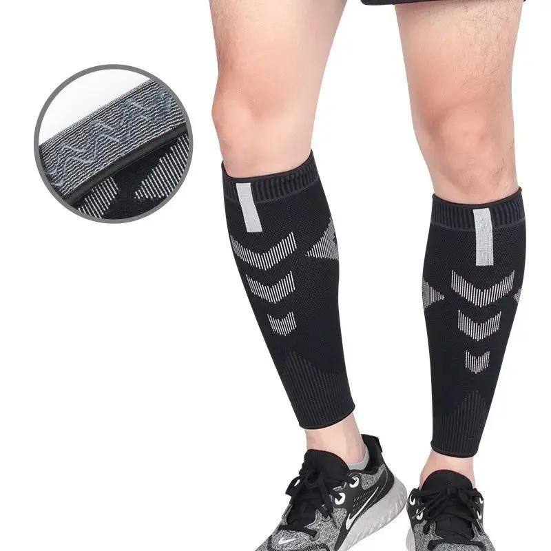 Gradient Compression Calf Sleeves, Anti-Slip Breathable Knit, Shin Splint Relief, Running Soccer Basketball Cycling, Men Women M/l/xl