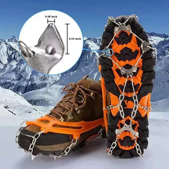 Eight spike winter shoe grippers