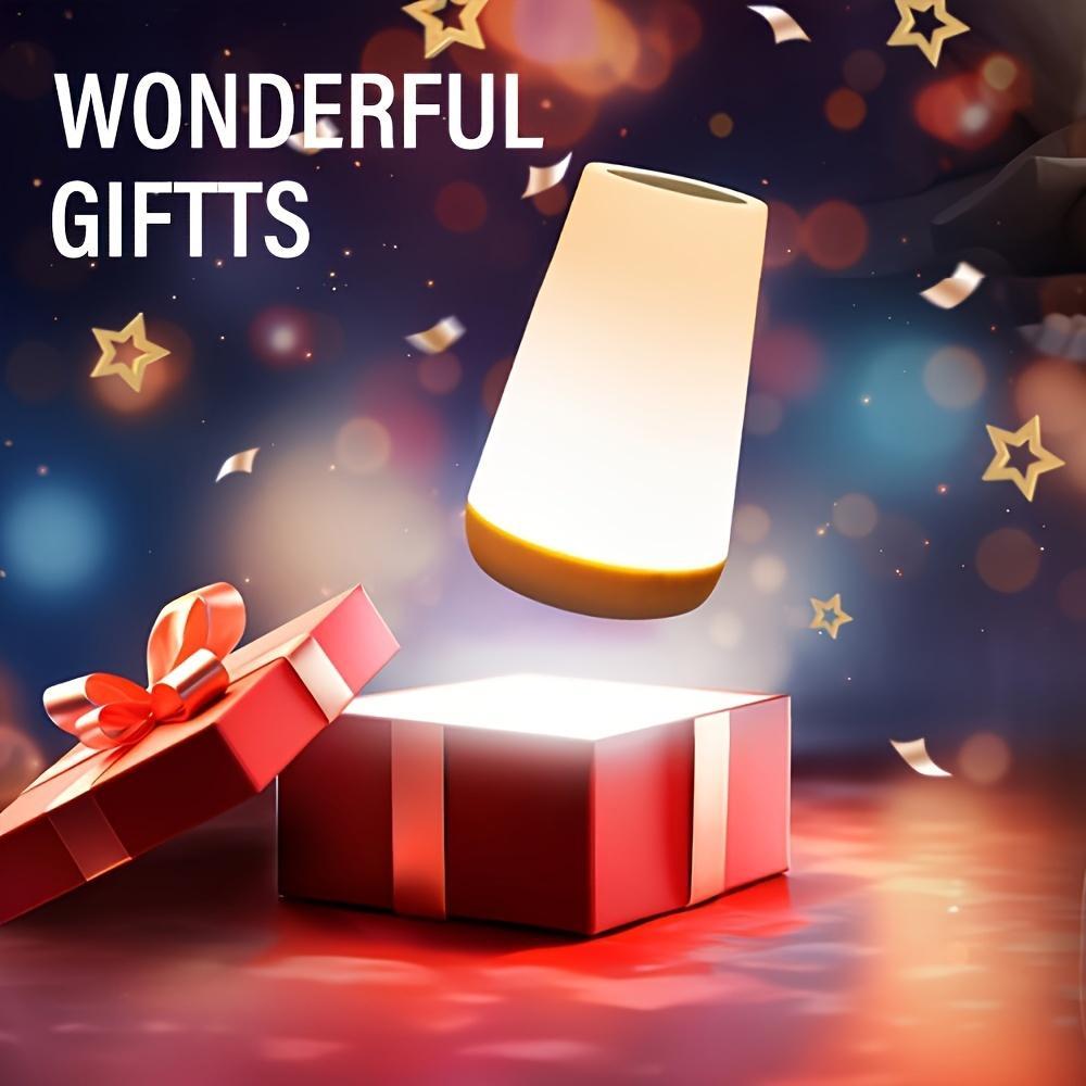 Portable Table Lamp, 1 Count USB Rechargeable LED Night Light with Touch Control, Adjustable Brightness Night Light for Bedroom & Bathroom, Table Bedside Lamp