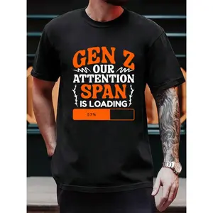 Casual 100% Cotton Generation Z T-Shirt with Clever Humor Print