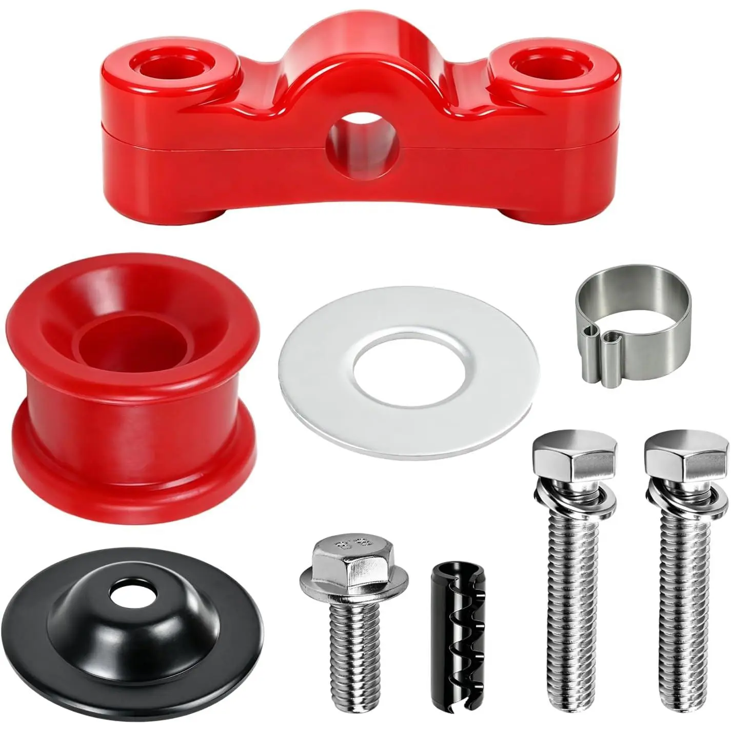 Energy suspension shift bushing suitable for Honda B series connecting rods| Energy suspension bushings and shift linkage hardware clips, compatible with Honda Civic CRX, Acura Integra, and Vanshly models