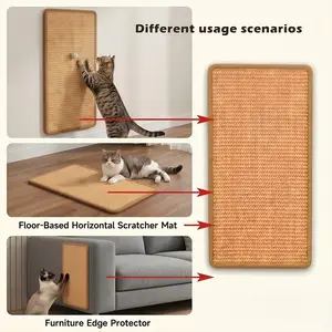 Upgraded large vertical sisal cat scratching board, anti-shedding, Velcro wall-mounted, multi-layer exercise structure, dual-purpose scratching pad, pet furniture accessory, suitable for sofa scratch protection and daily claw exercise for cats, Kitty