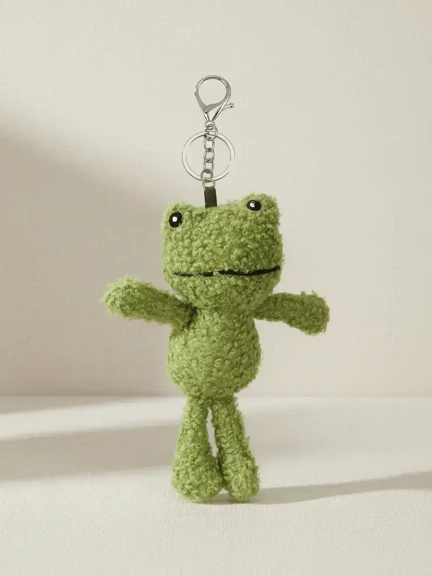 Cute Frog Design Keychain, Cute Animal Design Keychain for Women & Men, Fashion Accessories for Bag Decoration, Keychain For Bags, Cute Keychain Accessory, Animals Keychain Decor