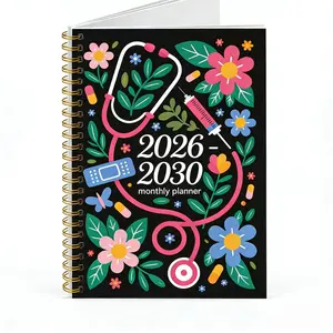 2026-2030 Monthly Planner/Calendar - January 2026 to December 2030, 5-Year Monthly Planner, Colorful Nurse-Themed Cover Design Notebook, Yearly Calendar Planning, Monthly Tabs, 60-Month Calendar, 5.5 x 8.3 inches, Thick Paper, Elastic Cover, Durable Doubl