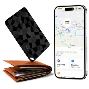 Fine Track Slim Wallet Tracker Card, iOS Only, One Charge Lasts a Year, Apple Find My Compatible, Pet & Keychain Locator
