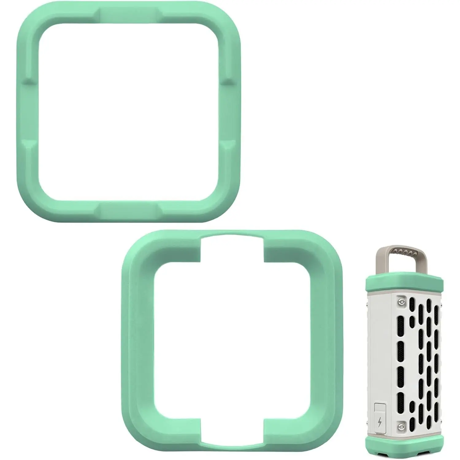 Synthetic Custom-Fit Bumper Protectors for Turtlebox, Shockproof, Anti-Slip (Green)